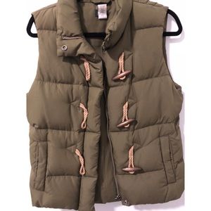 J. Crew Olive Green Toggle vest
